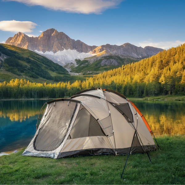 Палатка Coyote Montana-4 / CL-B01-S-4P-Sand с обогревателем газовым ZT-202-D (черный)- фото8