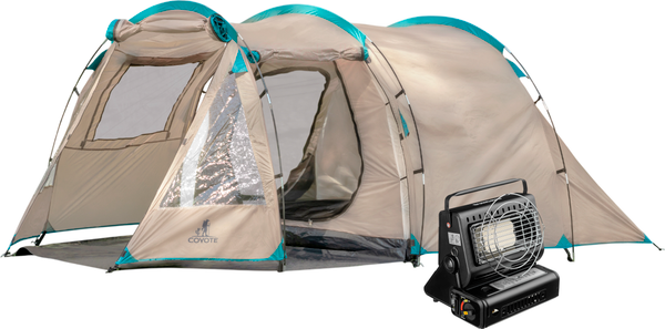 Палатка Coyote Dakota / CL-A08-Sand с обогревателем газовым ZT-202-D (черный)- фото