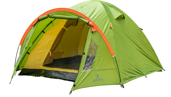 Палатка Coyote Oboluse-5 / CL-A23-5P (черный,  с обогревателем газовым ZT-202-D)- фото