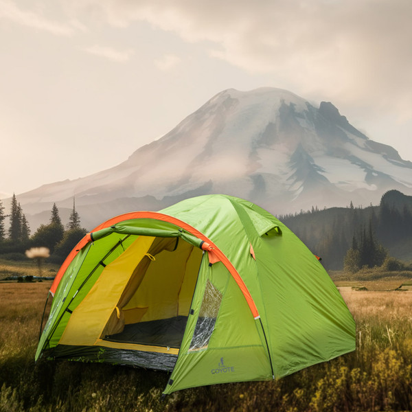 Палатка Coyote Oboluse-5 / CL-A23-5P (черный,  с обогревателем газовым ZT-202-D)- фото10