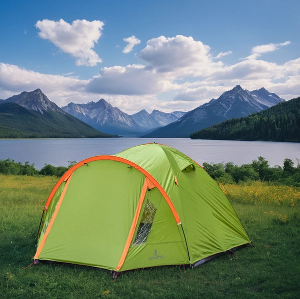 Палатка Coyote Oboluse-5 / CL-A23-5P (черный,  с обогревателем газовым ZT-202-D)- фото9