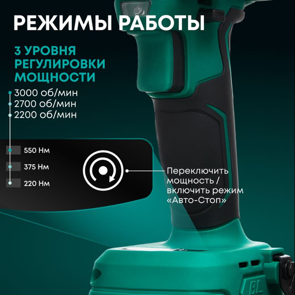 Аккумуляторный гайковерт Rokodil Titan Pro- фото8, картинка8 Аккумуляторный гайковерт Rokodil Titan Pro- фото8