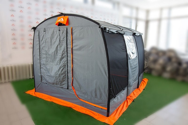 Палатка-баня MORZH Shelter (серо-оранжевый)- фото7