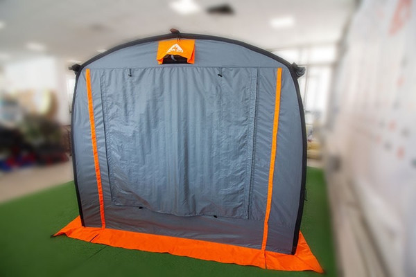 Палатка-баня MORZH Shelter (серо-оранжевый)- фото9