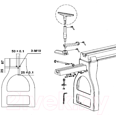 Удлинитель станины БЕЛМАШ EB-510 D111A- фото4