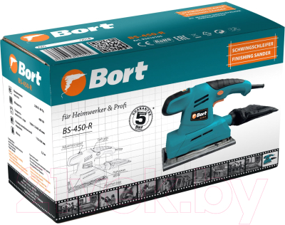 Вибрационная шлифовальная машина Bort BS-450-R (93410105)- фото2