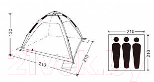 Палатка KingCamp Aosta 3 / KT4082 (синий)- фото2