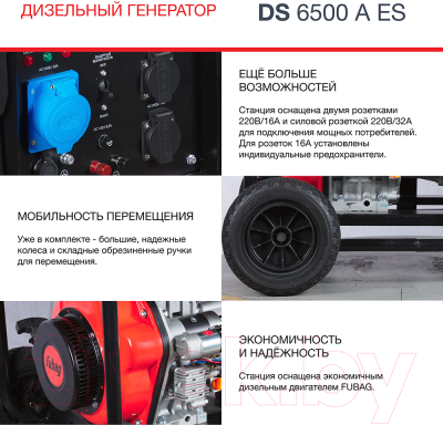 Дизельный генератор Fubag DS6500AES- фото6