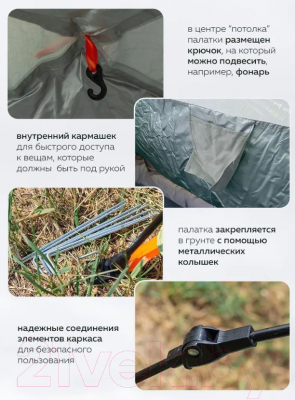 Палатка ForceKraft FK-TENT-2- фото6