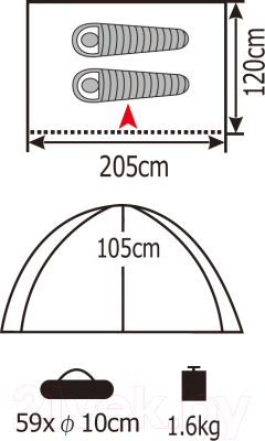 Палатка Coyote Vortex-2 / CL-S10-2P- фото4