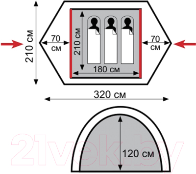 Палатка Tramp Scout 3 v2 / TRT-56- фото2