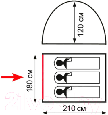 Палатка Totem Summer 3 V2 / TTT-028- фото2