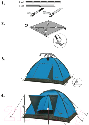 Палатка High Peak Beaver 3 / 10321 (Pearl)- фото