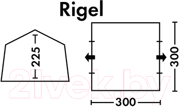 Туристический шатер FHM Rigel (синий/серый)- фото5