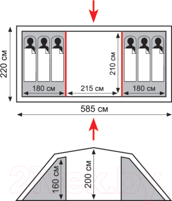 Палатка Tramp Brest 6 V2 / TRT-83- фото2