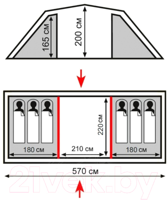 Палатка Totem Hurone 6 V2 / TTT-035- фото3